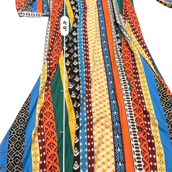 Sucrefas Women’s NWT Boho Hippie Long Sleeve Maxi Dress Size Medium - Picture 6 of 9